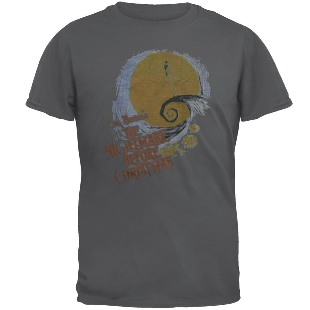 Nightmare Before Christmas - Moon Slim Fit Soft T-Shirt Men's T-Shirts Nightmare Before Christmas XL Grey