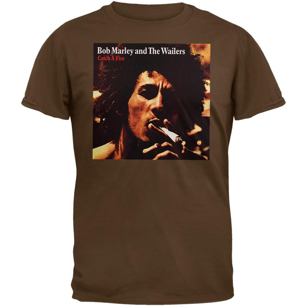 Bob Marley - CAF Cover Art T-Shirt Men's T-Shirts Bob Marley SM Brown