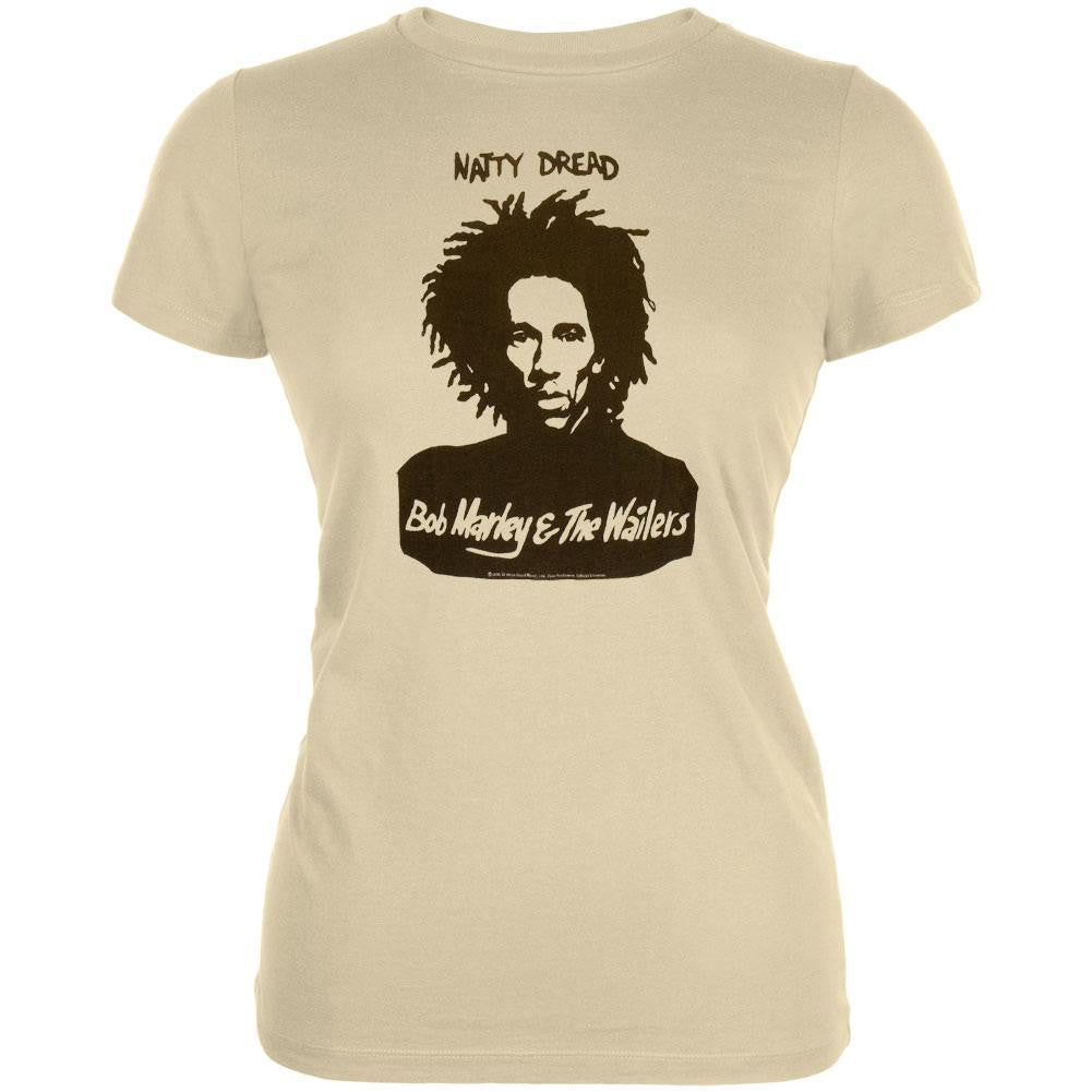 Bob Marley - Natty Wailers Sheer Juniors T-Shirt Juniors T-Shirts Bob Marley SM Off-White