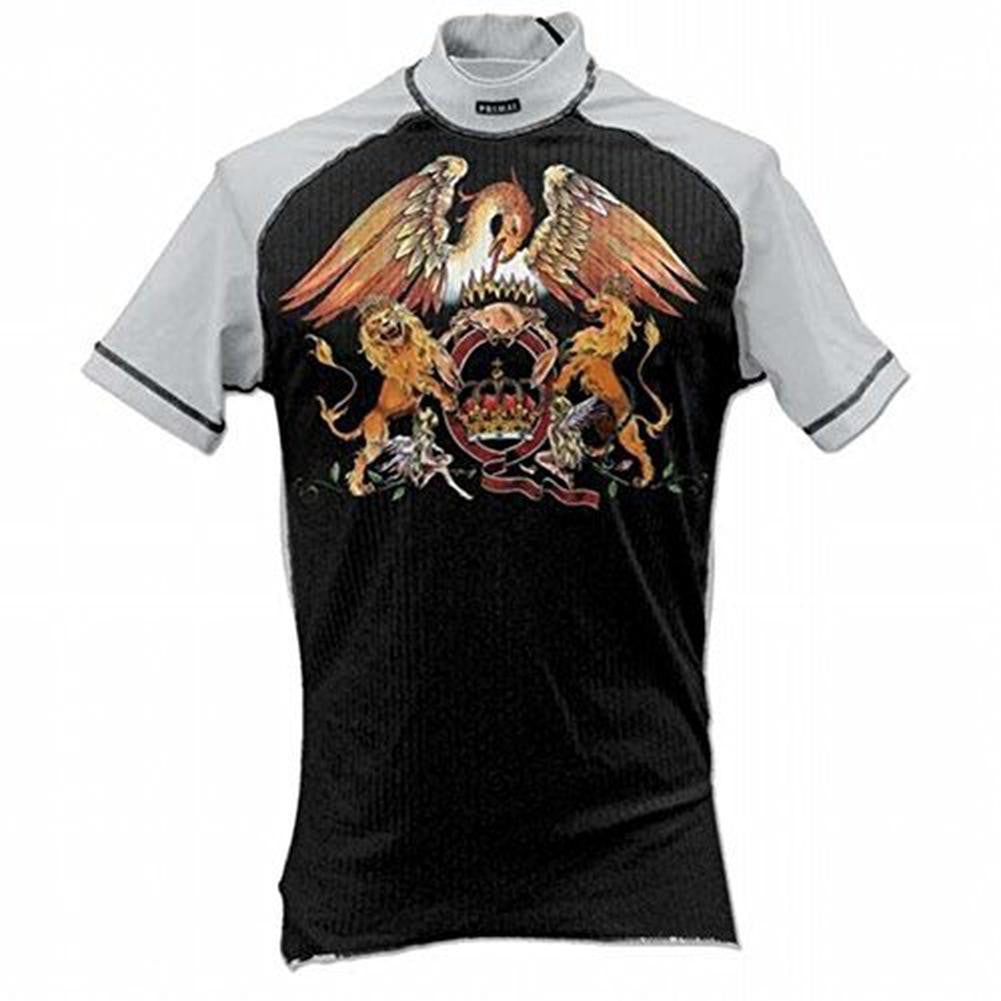 Queen - Crest Skinz Sports Shirt Men's Cycling Jerseys Queen SM Black
