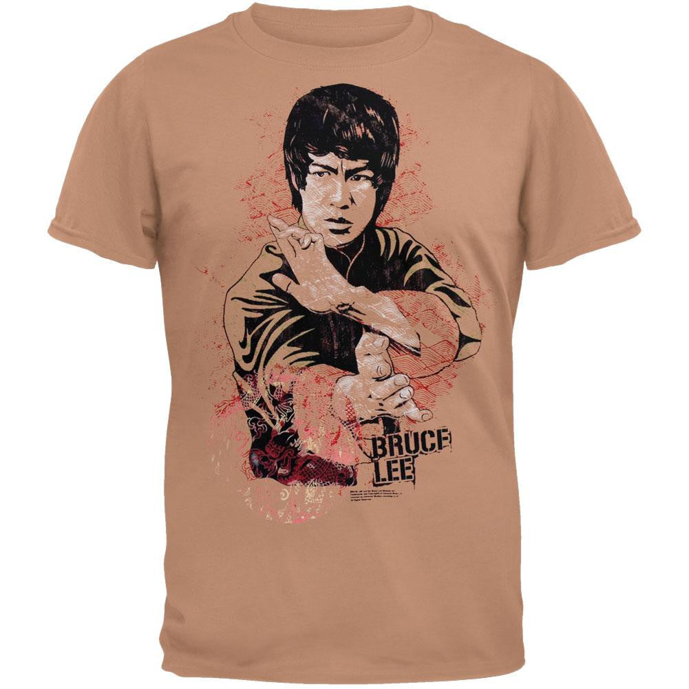 Bruce Lee - Kung Fu T-Shirt Men's T-Shirts Bruce Lee SM Beige