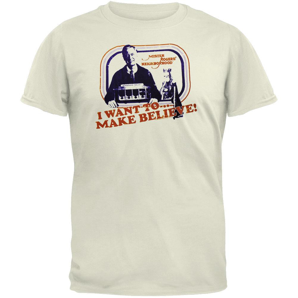 Mr Rogers - Make Believe Soft T-Shirt Men's T-Shirts Mr. Rogers SM Off-White