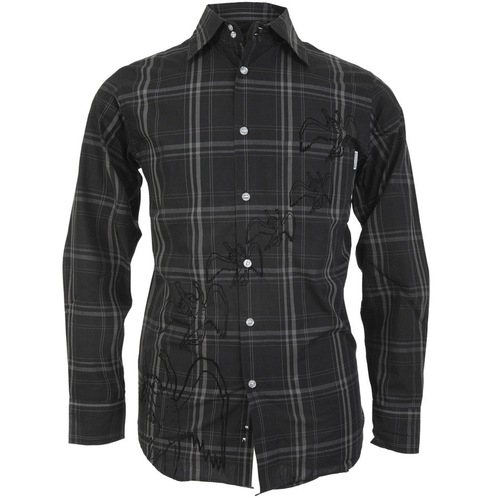 Led Zeppelin - Swans Mens Button Down Shirt Men's Dress Shirts Led Zeppelin SM Black