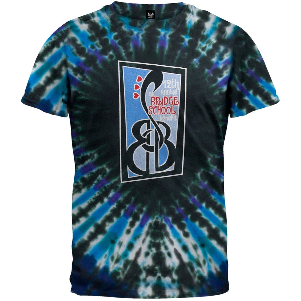 Bridge School Benefit - 12th Annual Tie Dye Adult T-Shirt Men's T-Shirts Bridge School Benefit XL Dark Blue