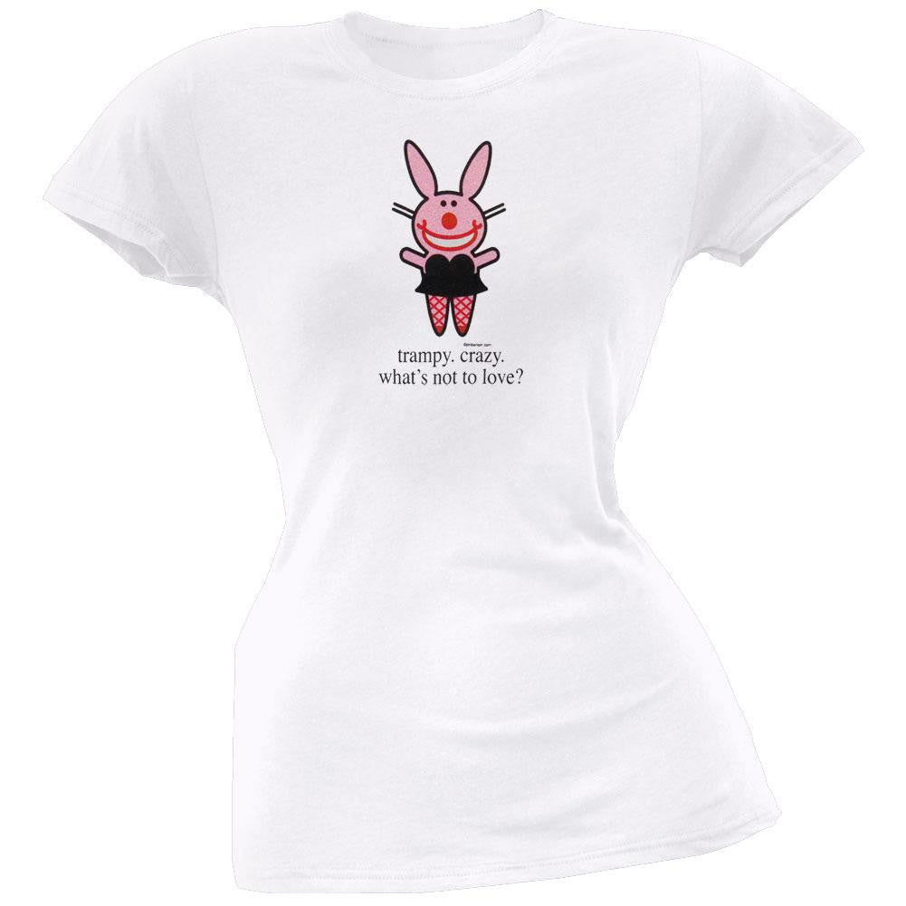 Happy Bunny - Trampy Crazy Juniors T-Shirt Juniors T-Shirts Happy Bunny