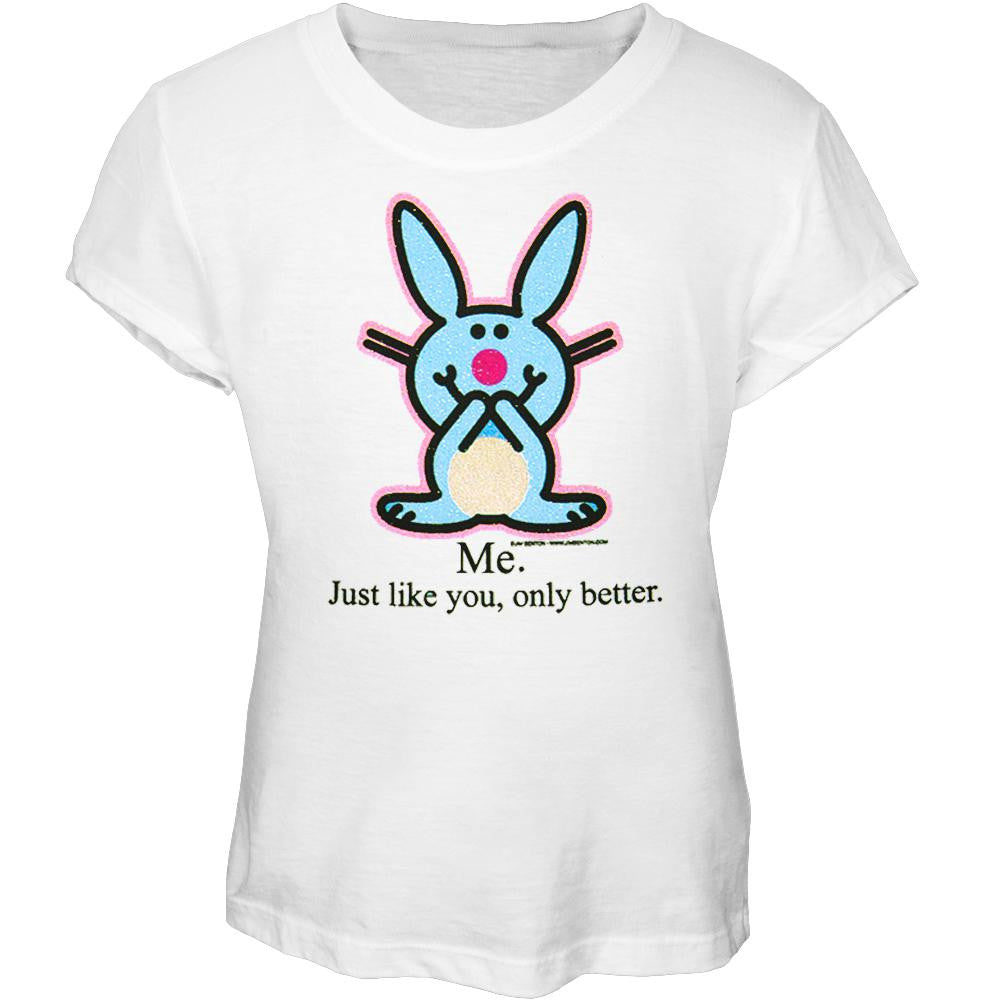 Happy Bunny - Me Only Better Girls Youth T-Shirt Youth T-Shirts Happy Bunny