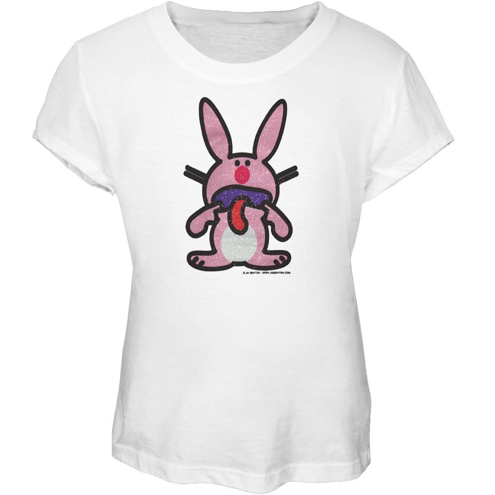 Happy Bunny - Tongue Girls Youth T-Shirt Youth T-Shirts Happy Bunny