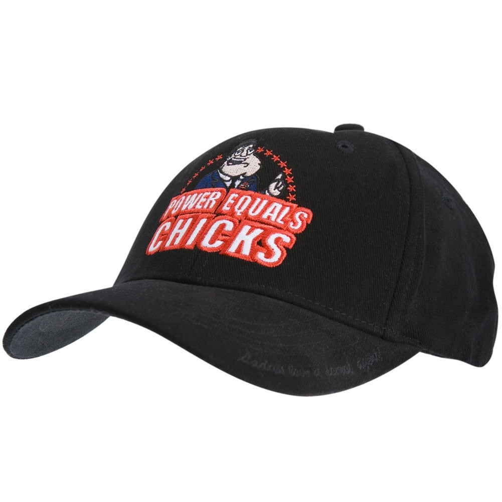 American Dad - Power Equals Chicks Baseball Cap Adjustable Baseball Caps Old Glory OS Black