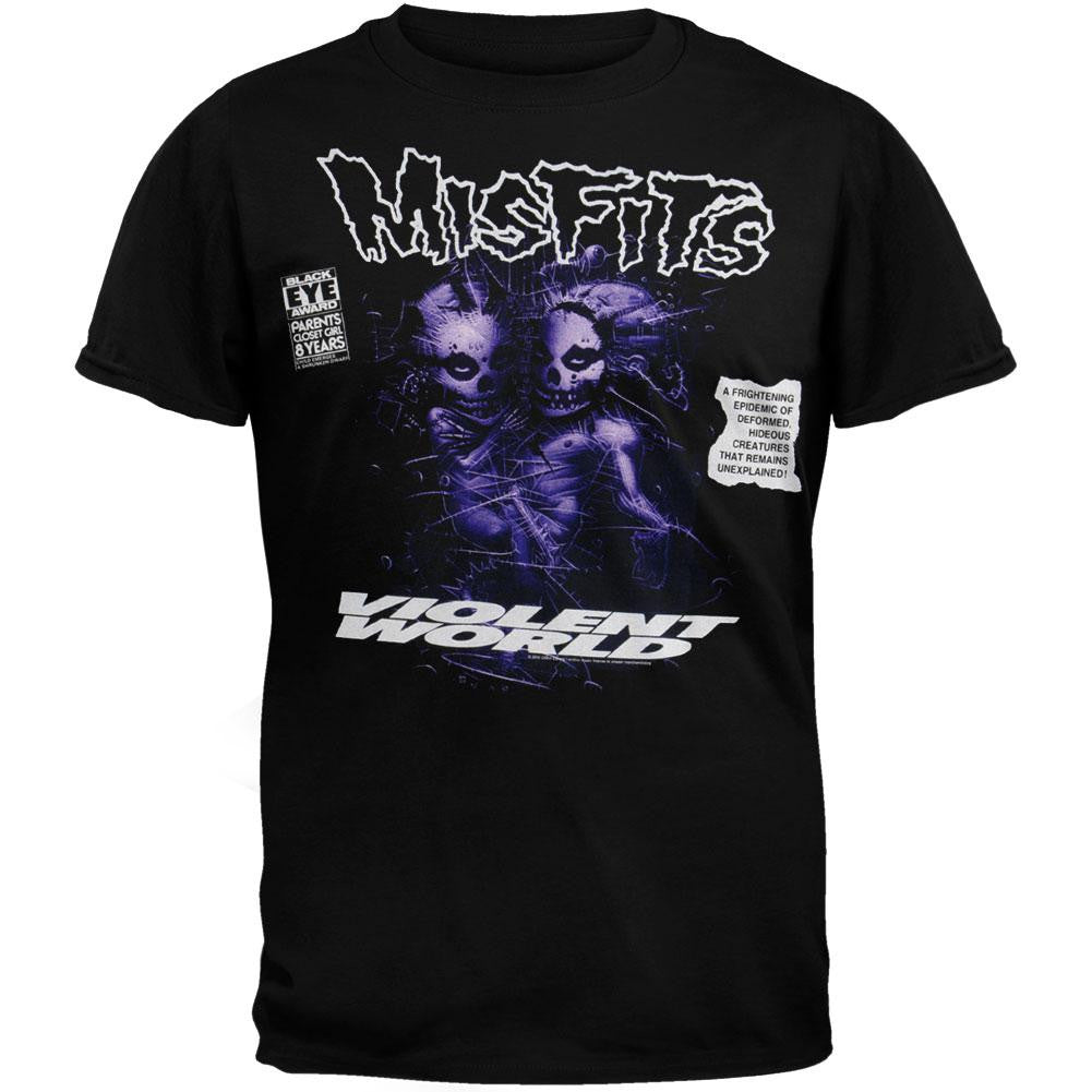 Misfits - Violent World T-Shirt Men's T-Shirts Misfits LG Black