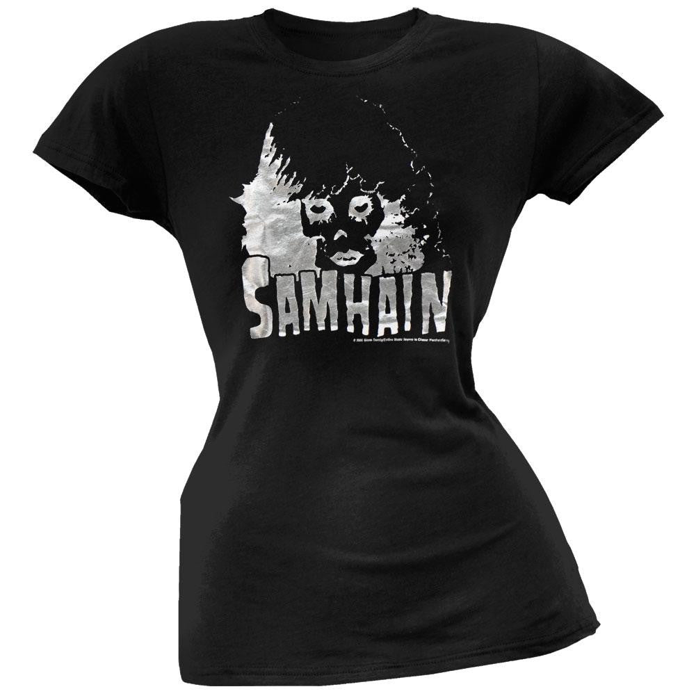 Samhain - Unholy Passion Foil Juniors T-Shirt Juniors T-Shirts Samhain
