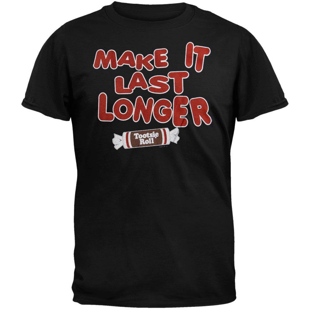 Tootsie Roll - Make It Last Longer T-Shirt Men's T-Shirts Tootsie MD Black