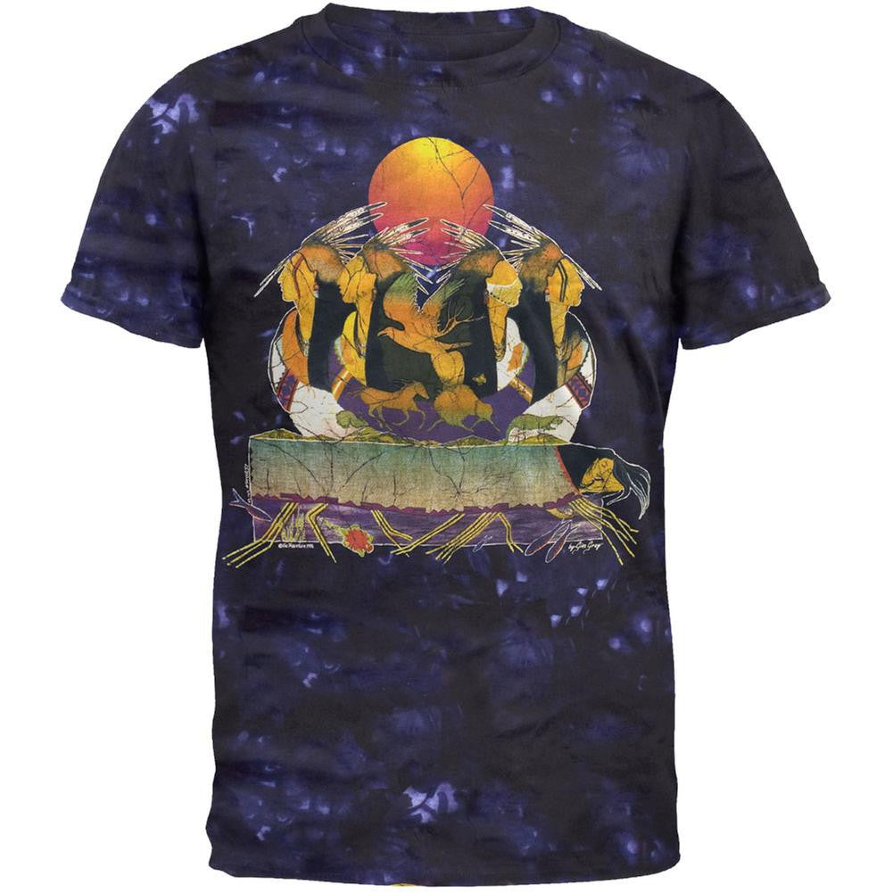 Batik Indians Purple Tie Dye  T-shirt Men's T-Shirts Old Glory