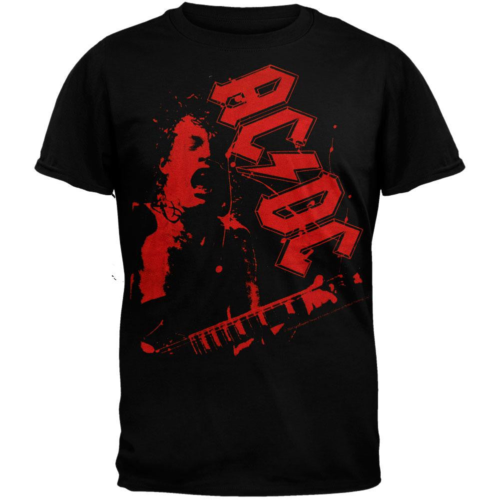 AC/DC - Angus Splatter All-Over T-Shirt Men's T-Shirts AC/DC SM Black