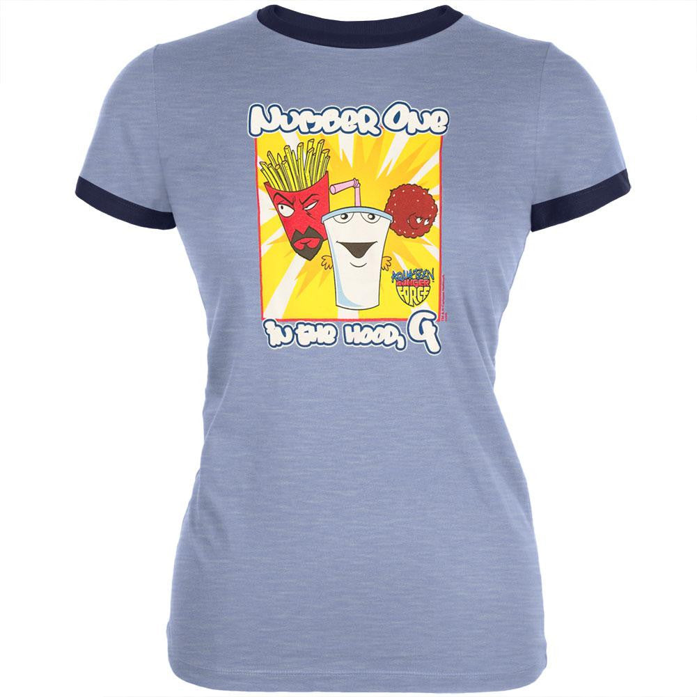 ATHF - #1 In The Hood Juniors T-Shirt Juniors T-Shirts Aqua Teen Hunger Force SM Light Blue