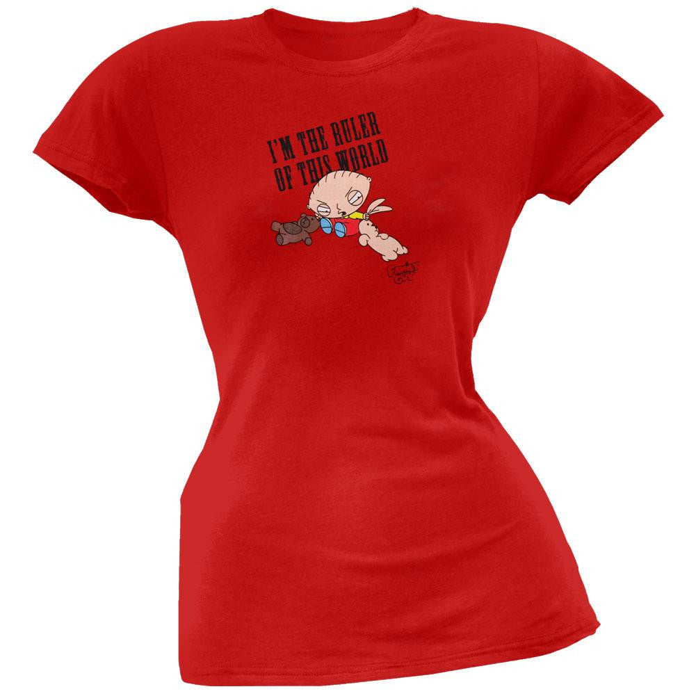 Family Guy - Ruler Juniors T-Shirt Juniors T-Shirts Family Guy LG Red