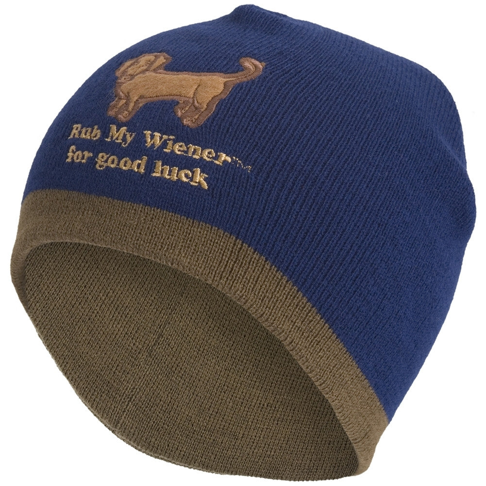 My Wiener - Rub Wiener Beanie Knit Hats Old Glory