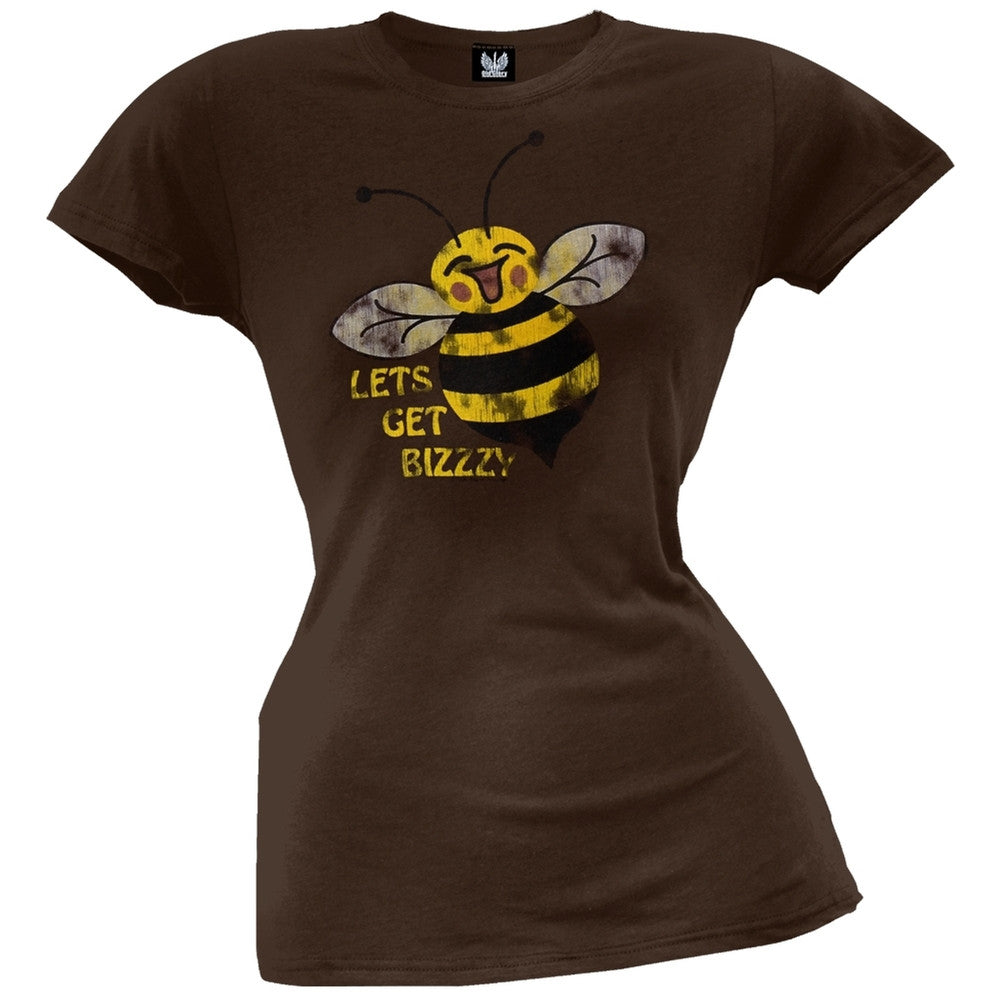 Let's Get Bizzzy Juniors T-Shirt Juniors T-Shirts Old Glory
