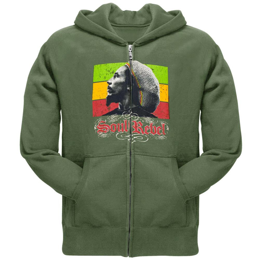 Bob Marley - Rebel Zip Hoodie Men's Hoodies Bob Marley 3XL Green