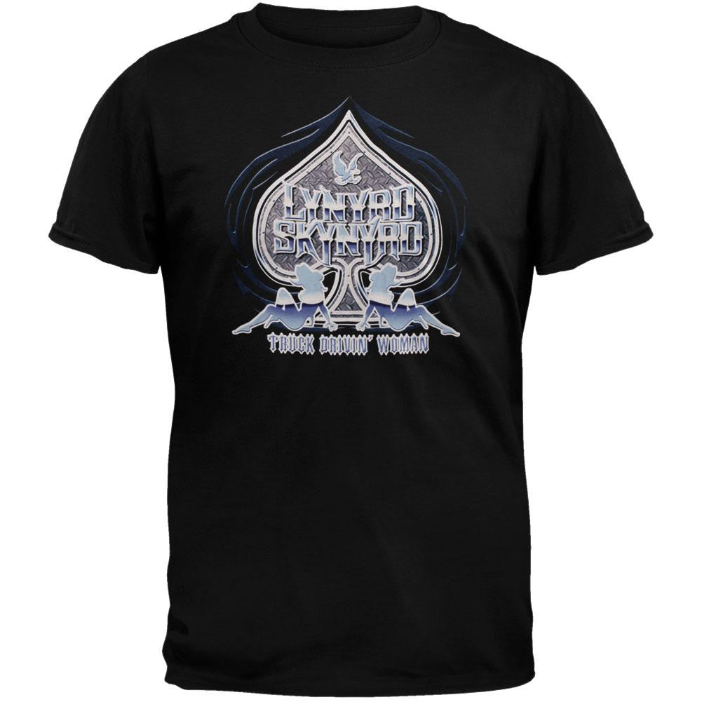 Lynyrd Skynyrd - Flaming Spade T-Shirt Men's T-Shirts Lynyrd Skynyrd SM Black