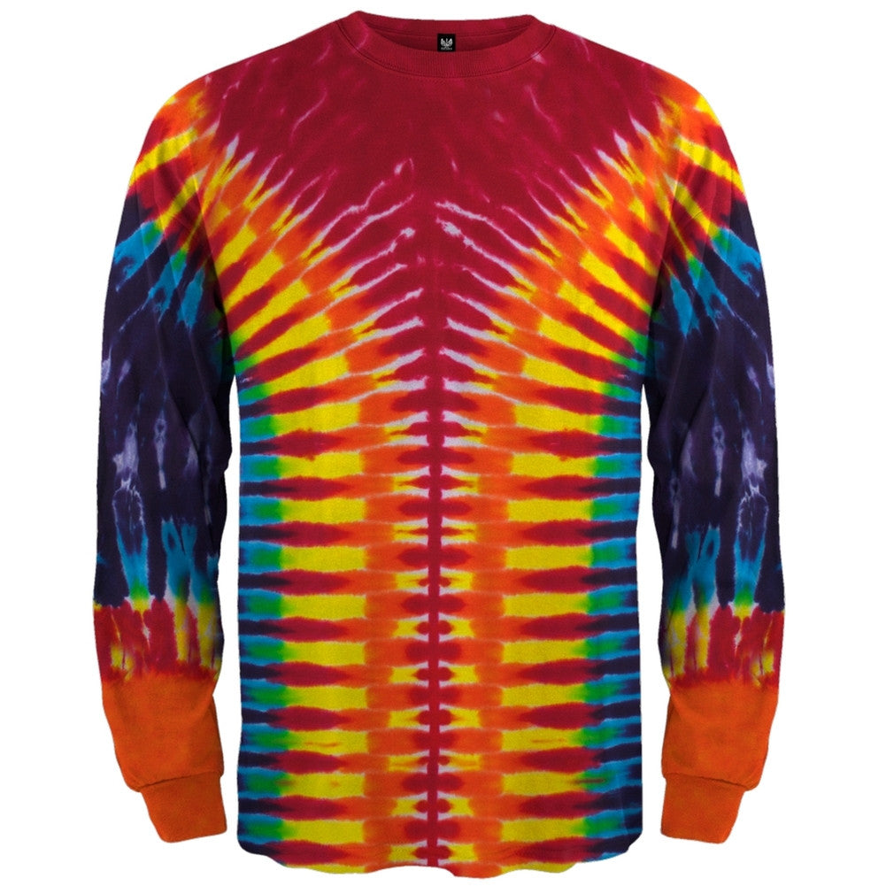 V-Pattern Tie Dye Long Sleeve T-Shirt Men's Long Sleeves Old Glory