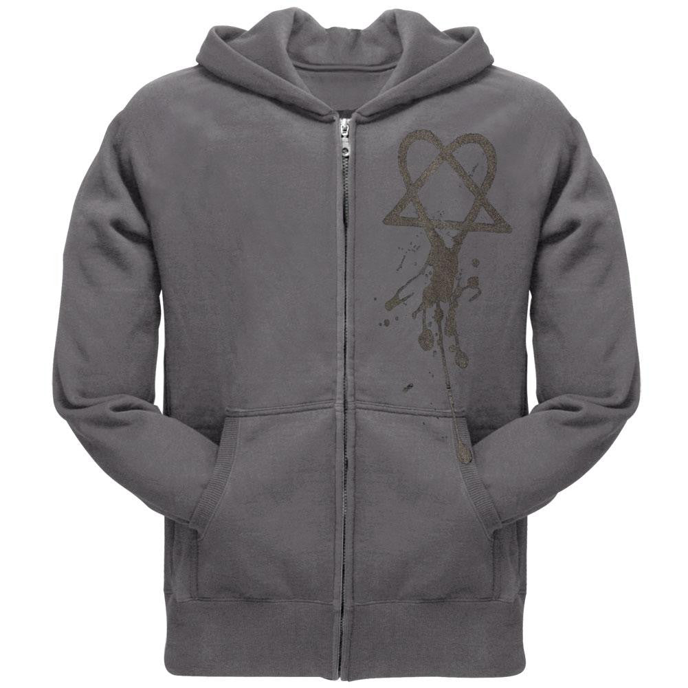 HIM - Dripping Logo Zip Hoodie Men's Hoodies HIM XS Grey