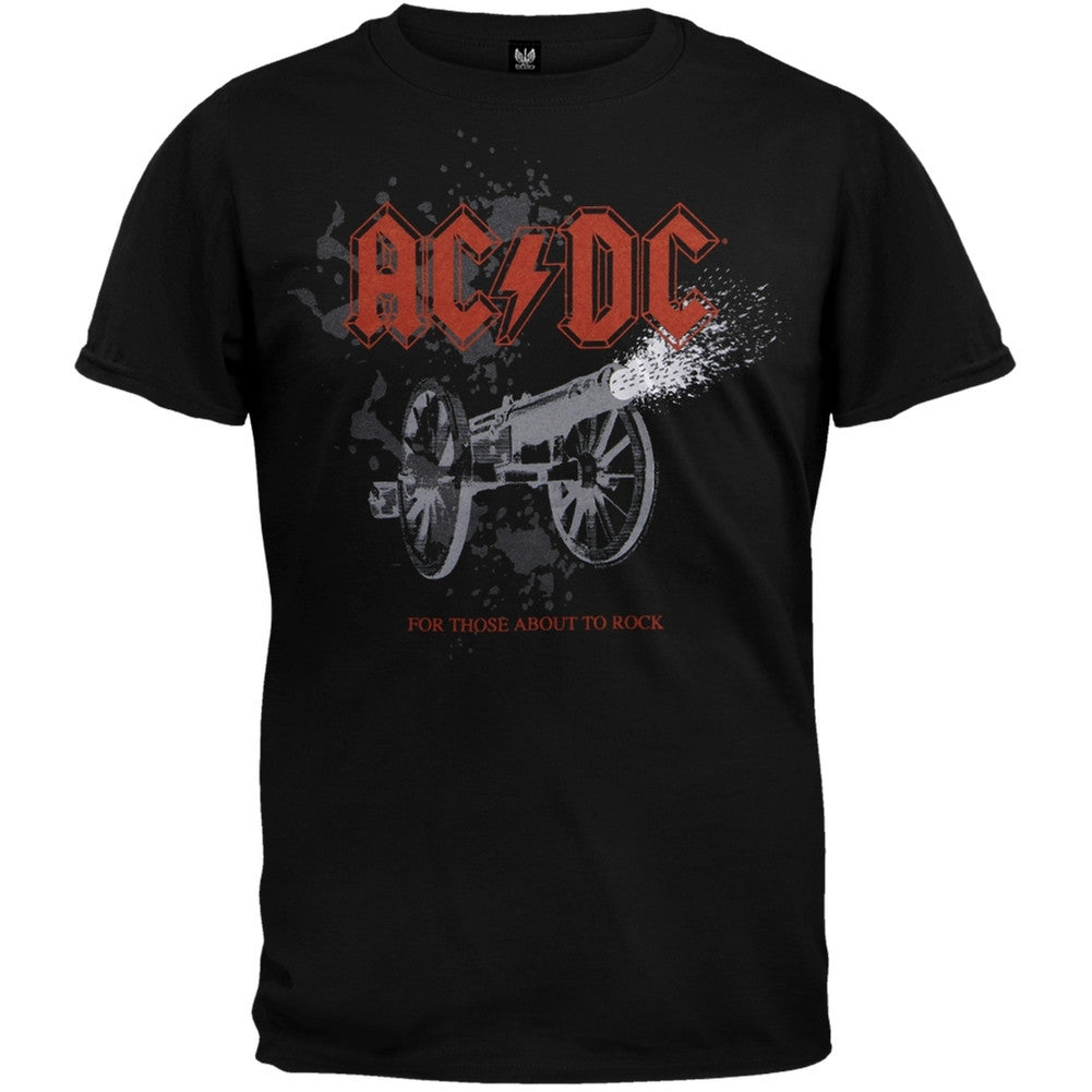 AC/DC - For Those About To Rock Bursting Cannon Soft T-Shirt Men's T-Shirts AC/DC LG Black