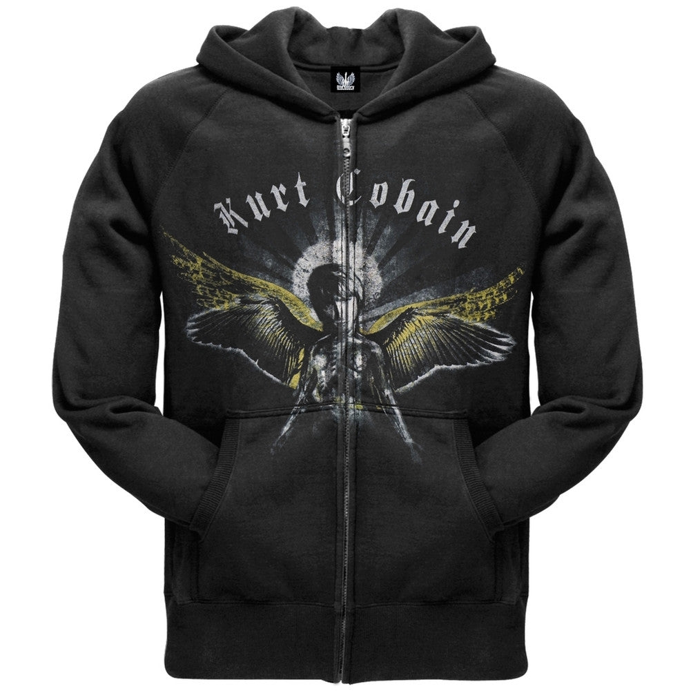 Kurt Cobain - Angel Zip Hoodie Men's Hoodies Kurt Cobain MD Black