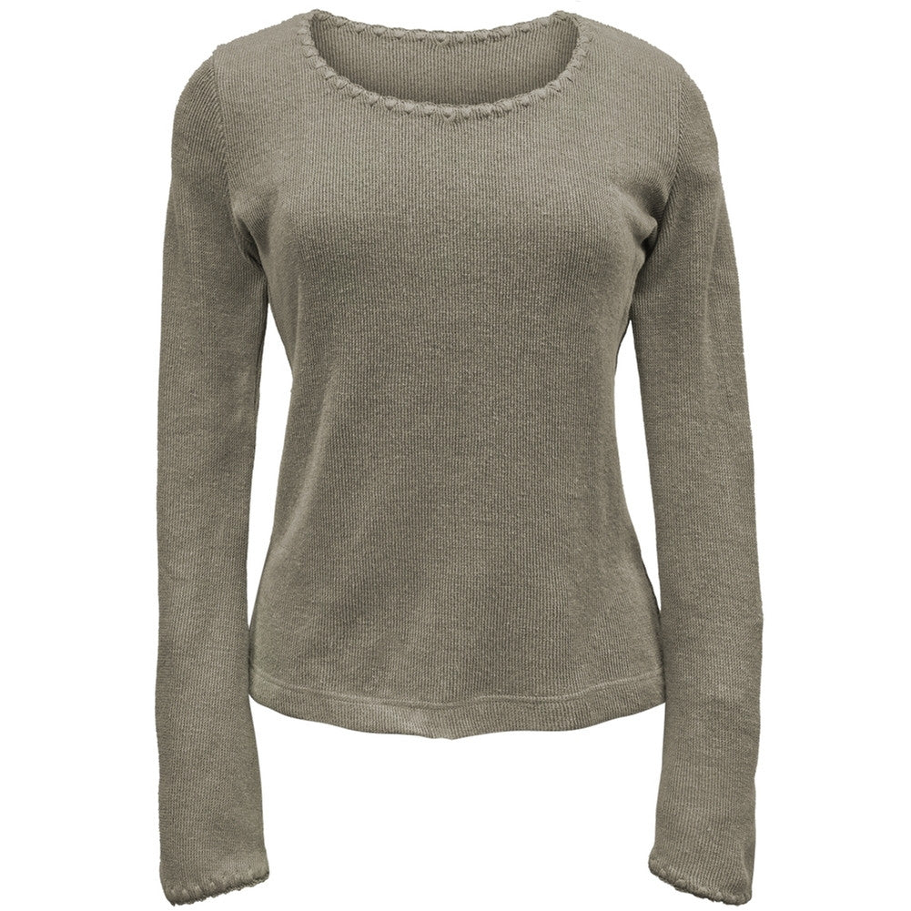 Hemp Natural- Juniors Long Sleeve T-Shirt Juniors Long Sleeves Green SM Tan