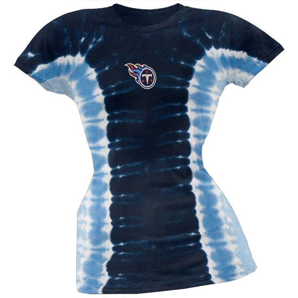 Tennessee Titans - Logo Tye Dye Juniors T-Shirt Juniors T-Shirts Tennessee Titans LG Blue