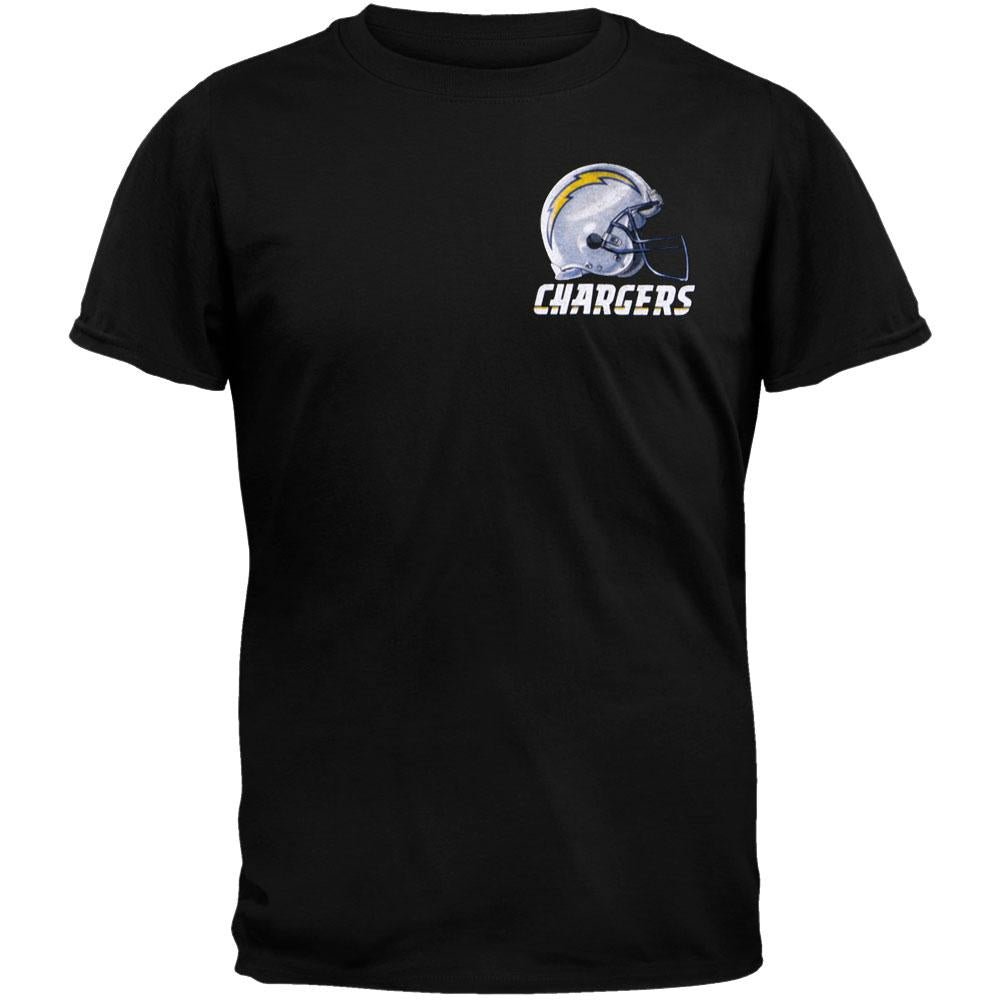 San Diego Chargers - Sky Helmet T-Shirt Men's T-Shirts San Diego Chargers MD Black