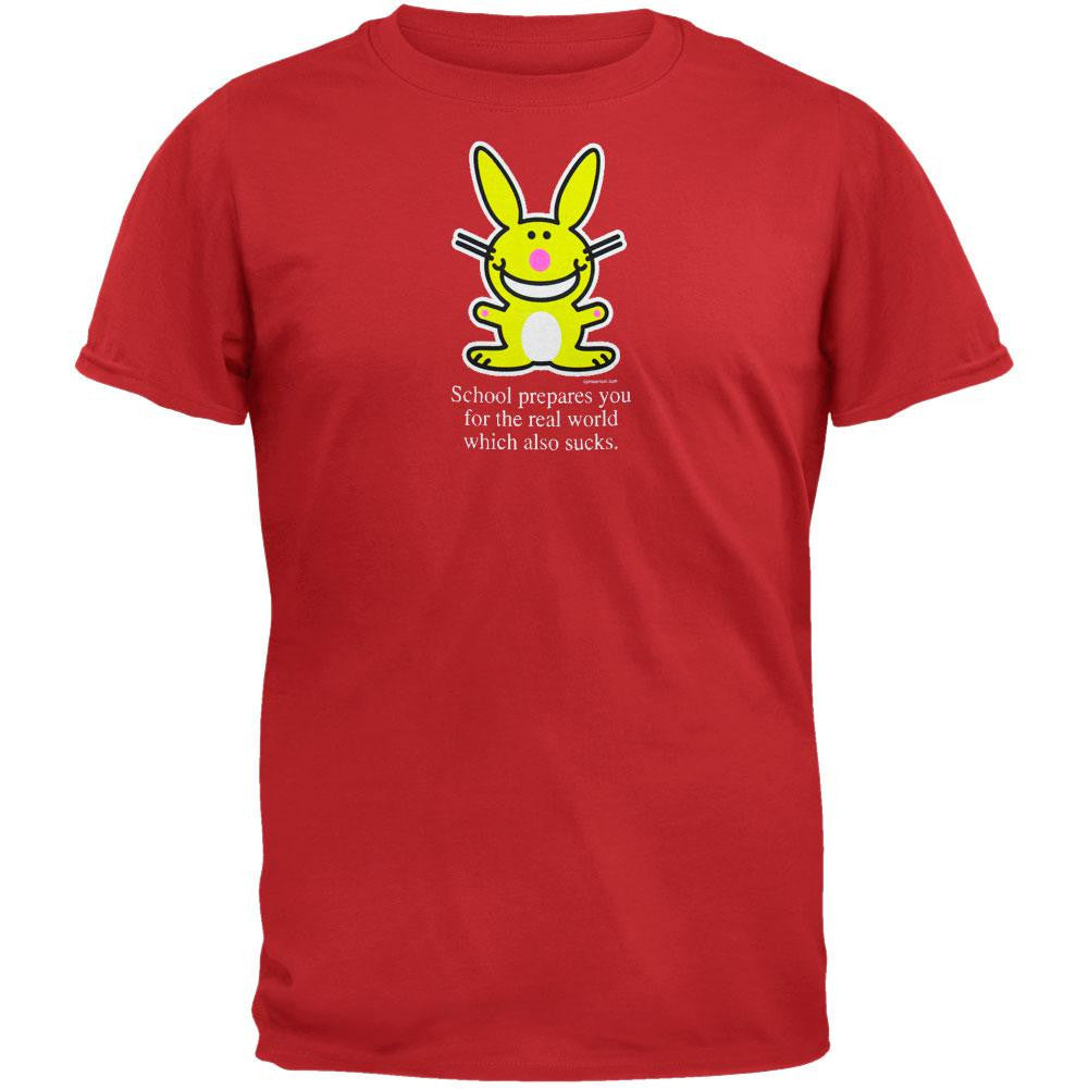 Happy Bunny - School Sucks T-Shirt Men's T-Shirts Happy Bunny 2XL Red