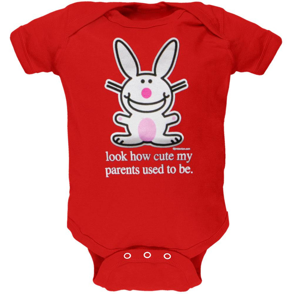 Happy Bunny - Look How Cute Baby One Piece Baby One Piece Happy Bunny XL Red