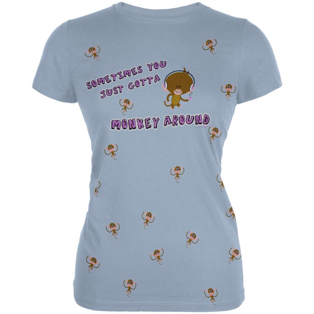 Jimmy - Monkey Around Juniors T-Shirt Juniors T-Shirts Just Jimmy LG Blue
