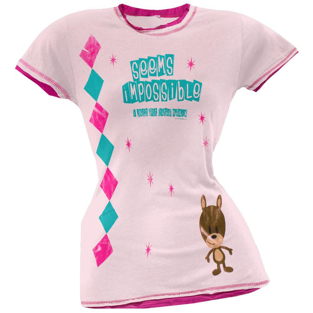 Just Jimmy - Seems Impossible Juniors T-Shirt Juniors T-Shirts Just Jimmy LG Pink