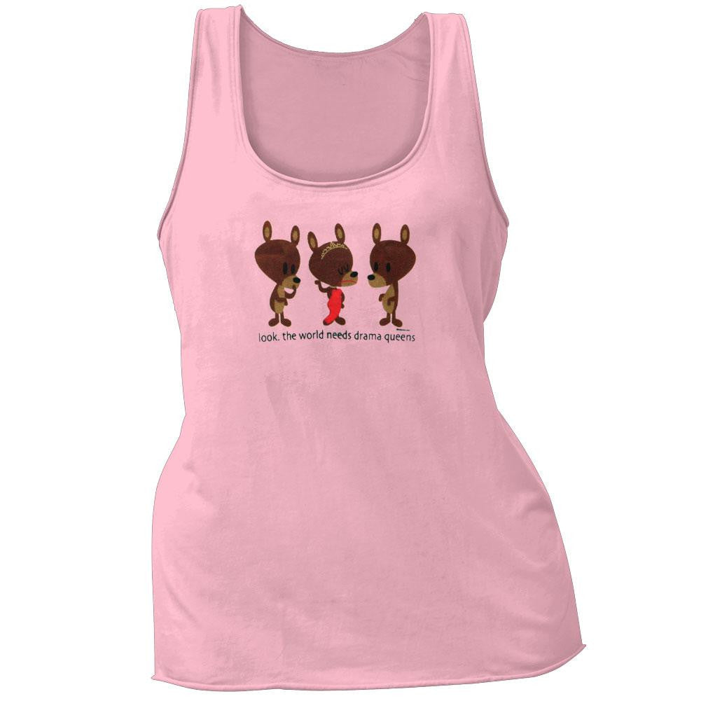 Jimmy - The World Needs Drama Juniors Tank Top Juniors Tank Tops Just Jimmy LG Pink