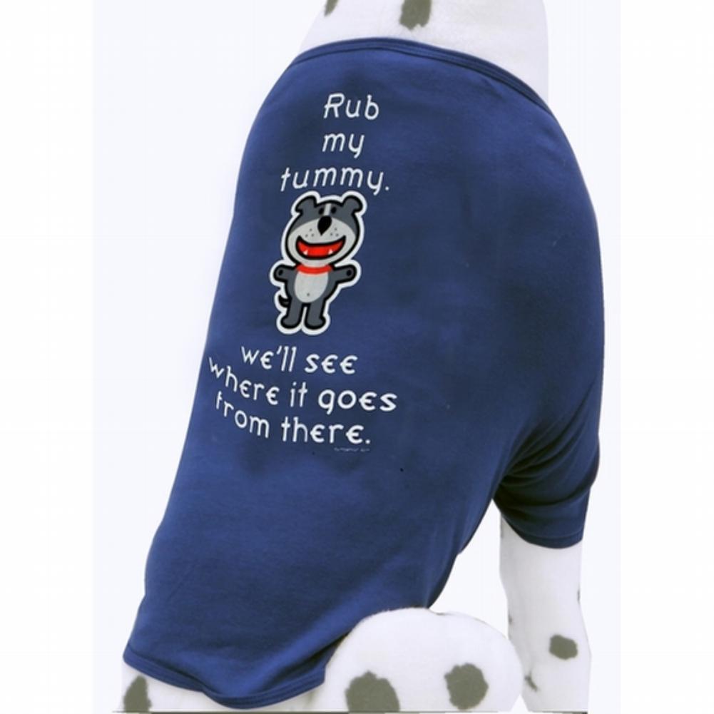 Dog of Glee - Rub My Tummy Doggie T-Shirt Doggy Tees Dog Of Glee
