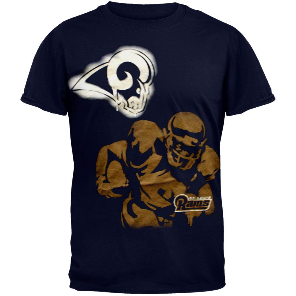 St Louis Rams - Street T-Shirt Men's T-Shirts St. Louis Rams LG Blue