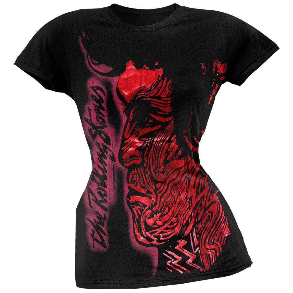 Rolling Stones - Keith Richards Juniors T-Shirt Juniors T-Shirts Rolling Stones SM Black