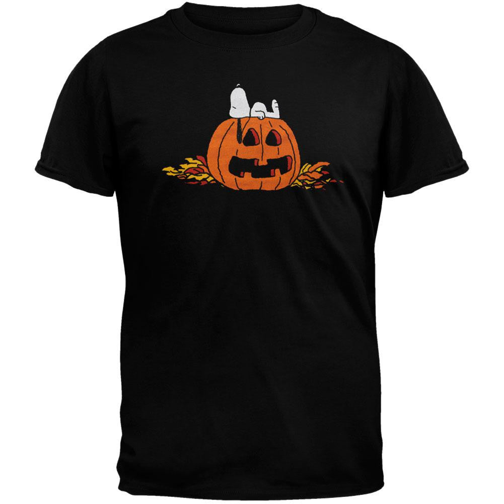 Peanuts - Halloween Snooze T-Shirt Men's T-Shirts Peanuts LG Black