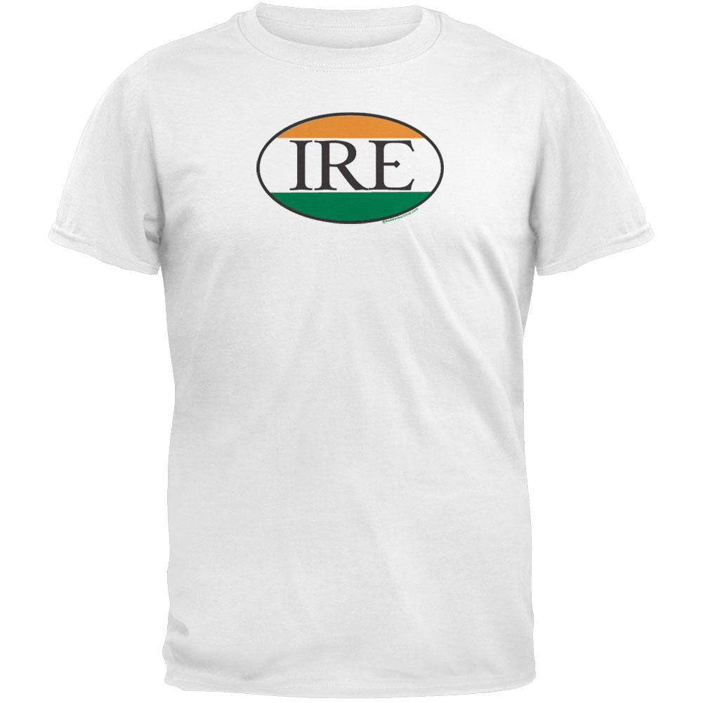 Ireland Sticker T-Shirt Men's T-Shirts Old Glory 2XL White