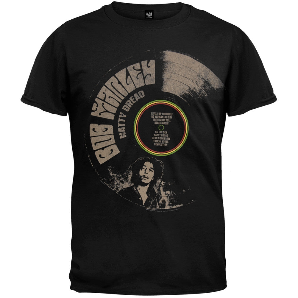 Bob Marley - Record Soft T-Shirt Men's T-Shirts Bob Marley 2XL Black