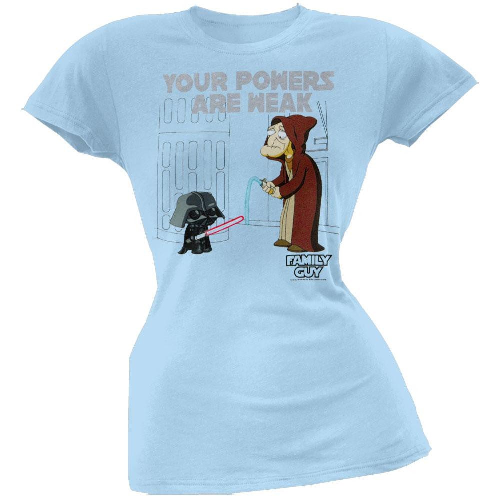 Family Guy - Powers Are Weak Juniors T-Shirt Juniors T-Shirts Family Guy LG Blue
