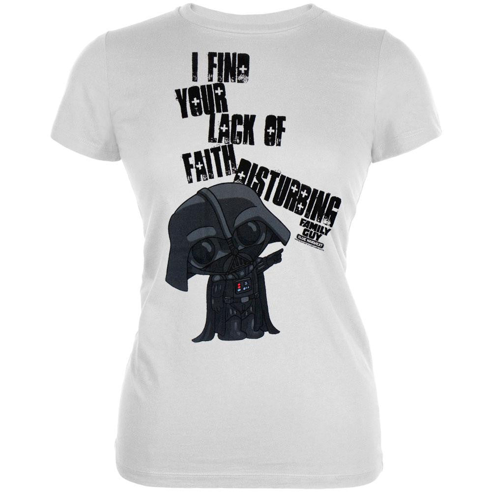 Family Guy - Lack Of Faith Juniors T-Shirt Juniors T-Shirts Family Guy LG White