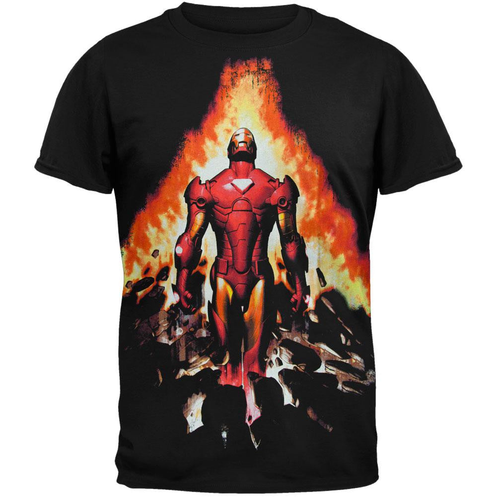 Iron Man - Blazing Salvo T-Shirt Men's T-Shirts Iron Man MD Black