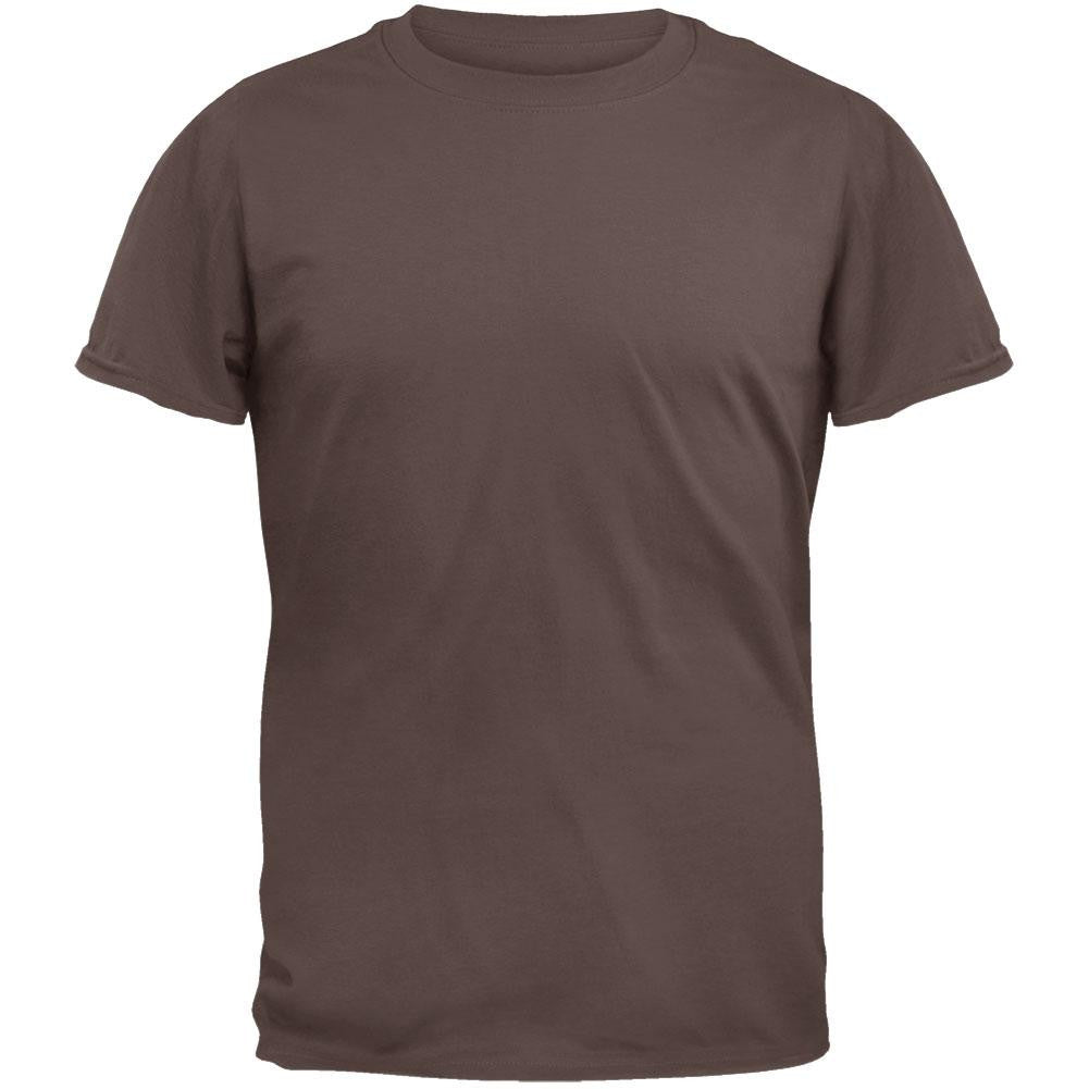 100% Organic Cotton Chocolate T-Shirt Men's T-Shirts Old Glory SM Brown