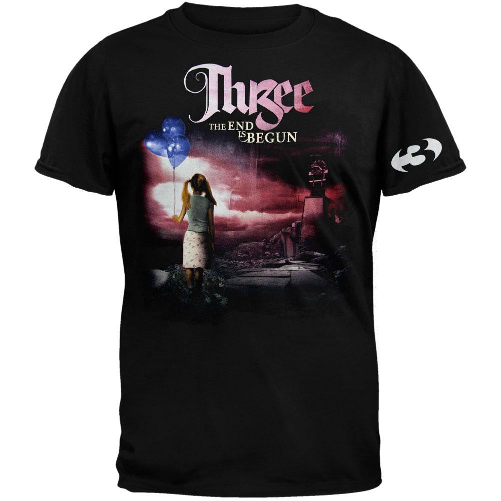 Three - The End Is Begun Mens T-Shirt Men's T-Shirts Three SM Black