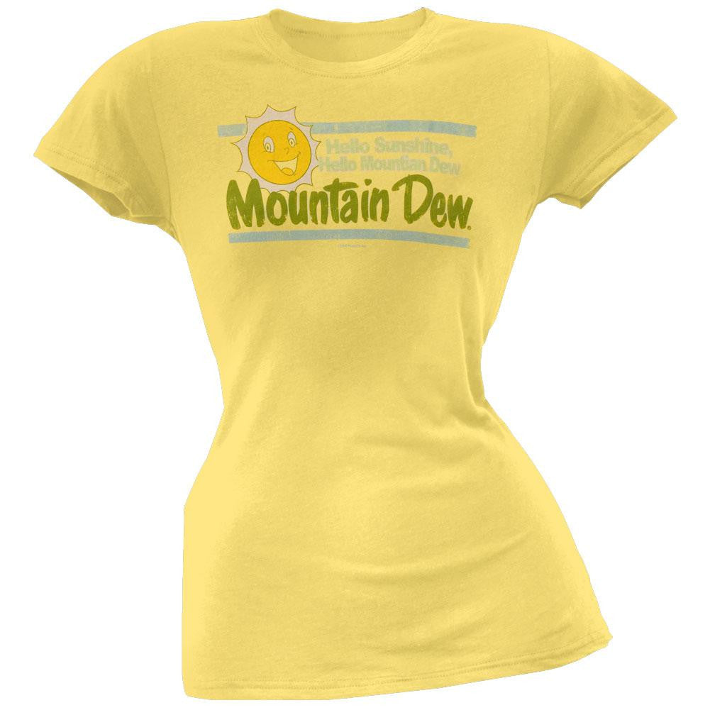 Mountain Dew - Sunshine Juniors T-Shirt Juniors T-Shirts Mountain Dew LG Yellow