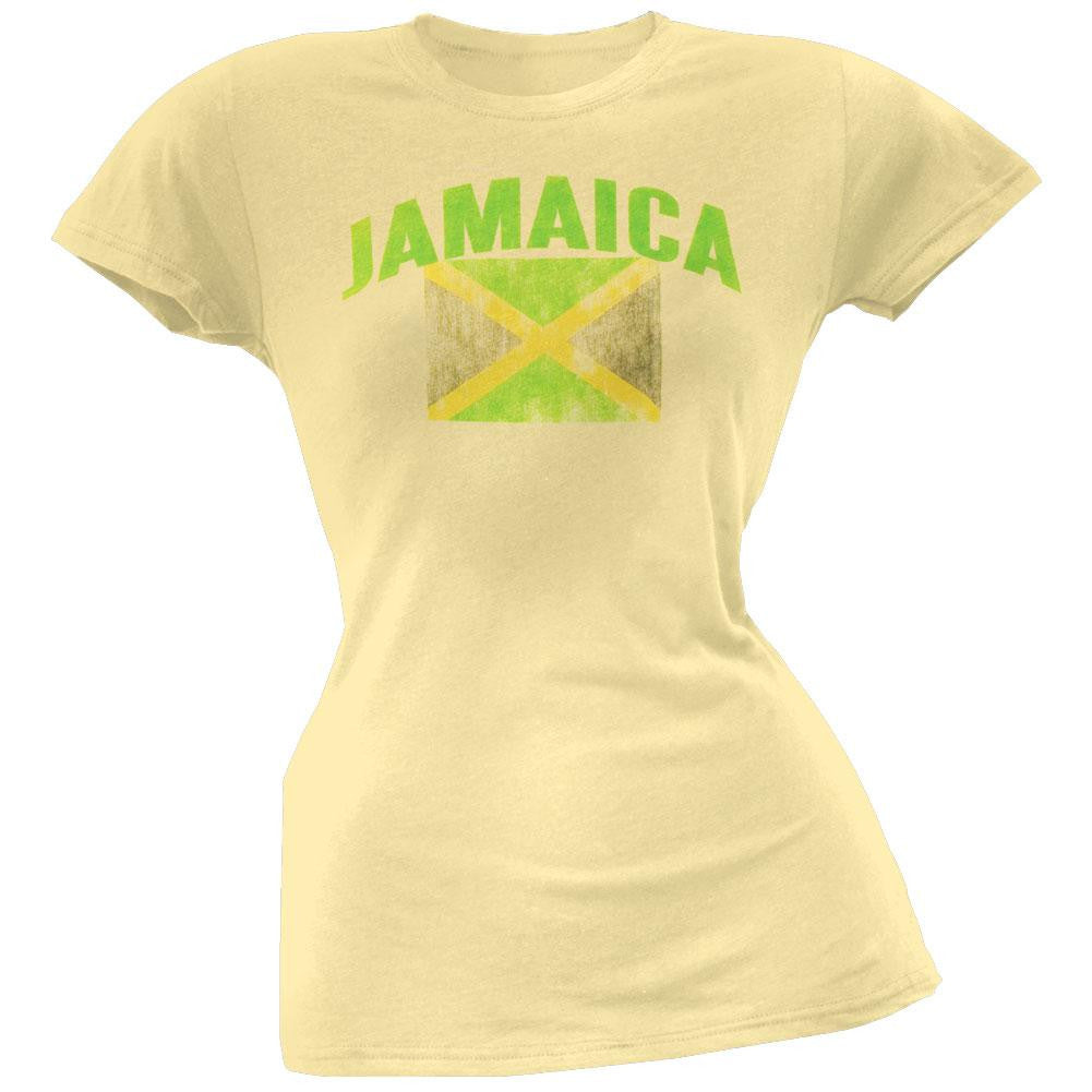 Jamaica Royal Juniors Soccer T-Shirt Juniors T-Shirts Old Glory LG Yellow