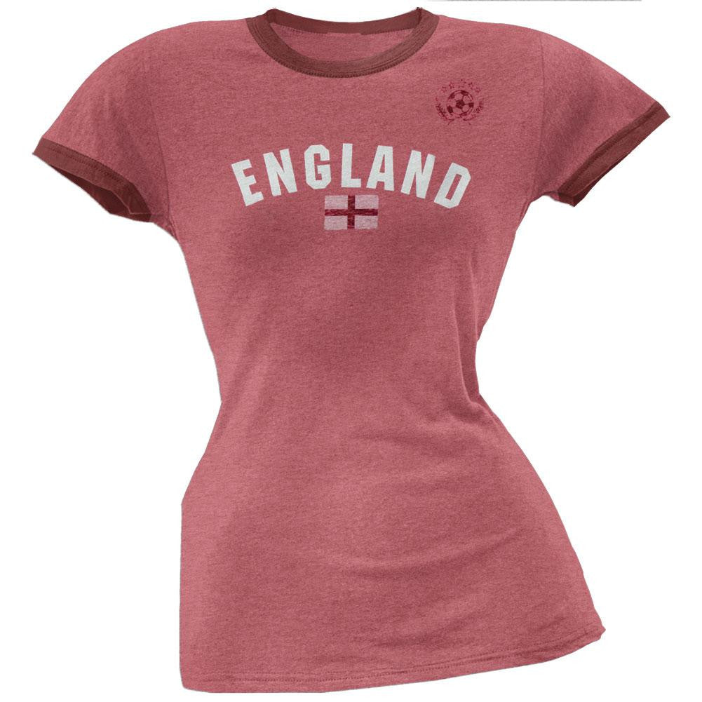 England Juniors Soccer Ringer T-Shirt Juniors T-Shirts Old Glory