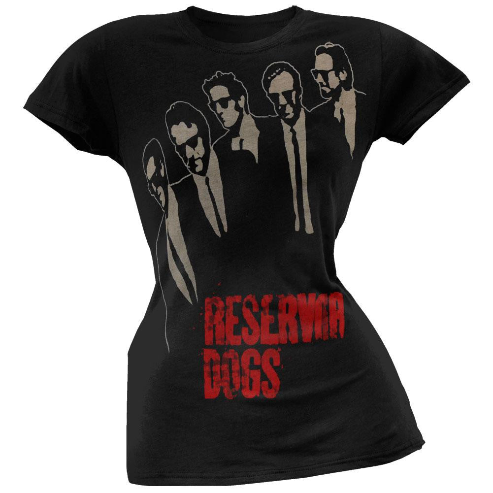 Reservoir Dogs - Flock Logo Juniors T-Shirt Juniors T-Shirts Reservoir Dogs SM Black
